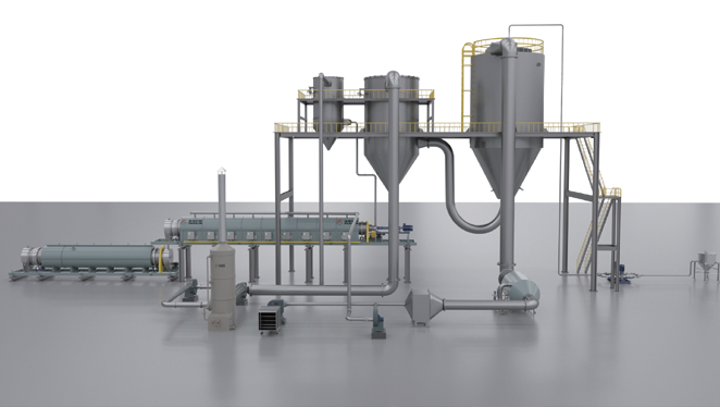 电池级磷酸铁锂干燥焙烧系统